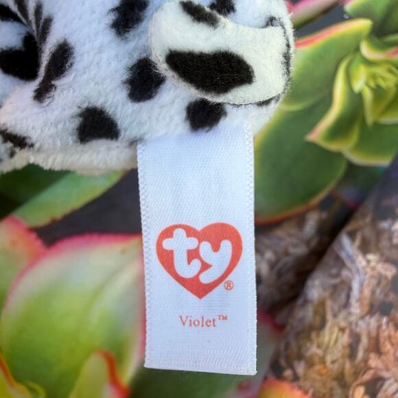 Ty Beanie Boo Violet Mini Keychain Plush | Sparkly Eyes, EUC Collectible - Picture 4 of 4